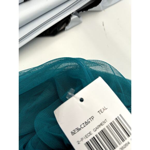 City Triangles Maxi Skirt Junior Teen 9 Teal Sequin Tiered Prom Formal Party NEW - Picture 10 of 12